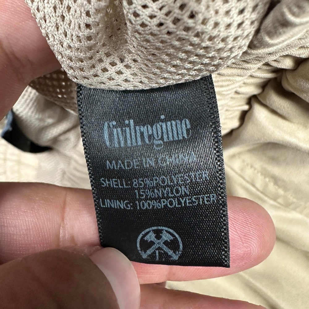 Civil Regime Mens Medium Mesh Lined Hybrid Shorts Sand Beige Track Swim Trunks M - Picture 6 of 11